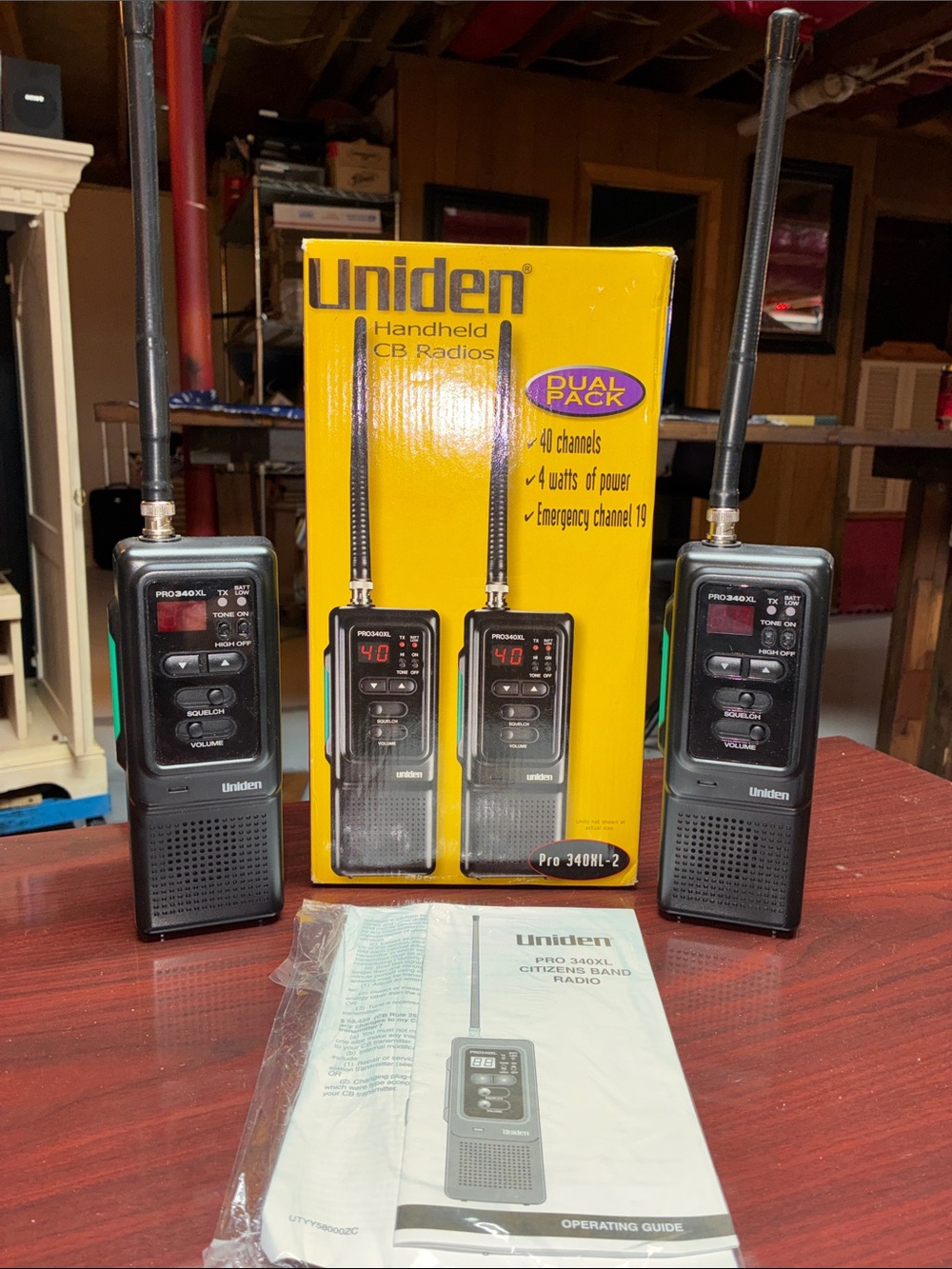 UNIDEN  Pro 340XL-2 Handheld CB Radios - Black (Dual Pack)